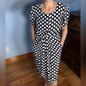 Vintage Polka Dot Black and White Dress